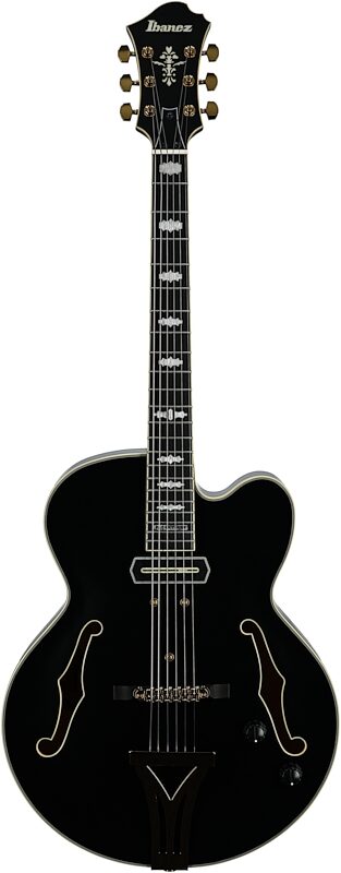 open zoom image for Ibanez PM3C Pat Metheny Electric Guitar (with Case), Black Low Gloss, Full Straight Front