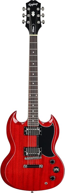 open zoom image for Epiphone SG Tribute Electric Guitar, Cherry, Full Straight Front