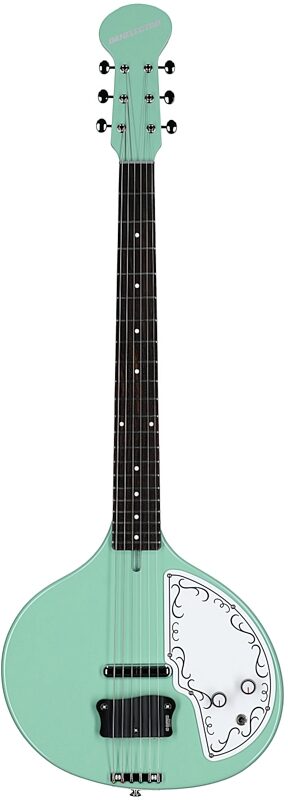 open zoom image for Danelectro Baby Sitar Electric Guitar, Aqua, Full Straight Front