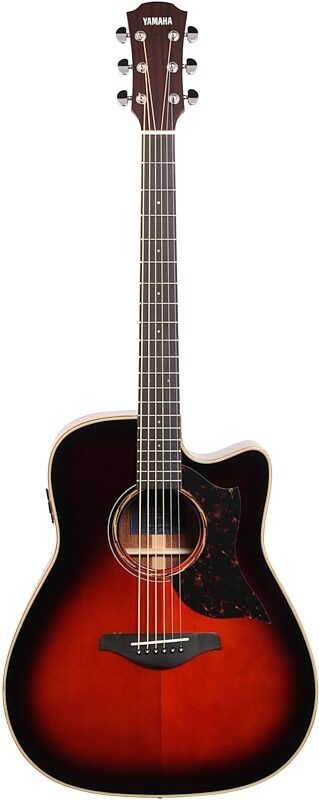 open zoom image for Yamaha A3M Acoustic-Electric Guitar, with Gig Bag, Tobacco Brown Sunburst, Full Straight Front