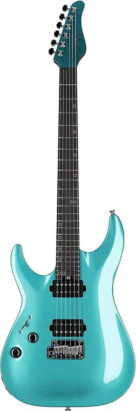 open zoom image for Schecter Aaron Marshall AM-6 Tremolo Electric Guitar, Left-Handed, Arctic Jade, Full Straight Front