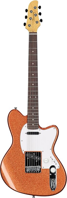 open zoom image for Ibanez Yvette Young YY20 Electric Guitar, Orange Cream Sparkle, Full Straight Front