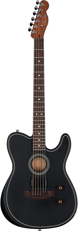 open zoom image for Fender Acoustasonic Standard Telecaster Acoustic-Electric Guitar, Black, Full Straight Front