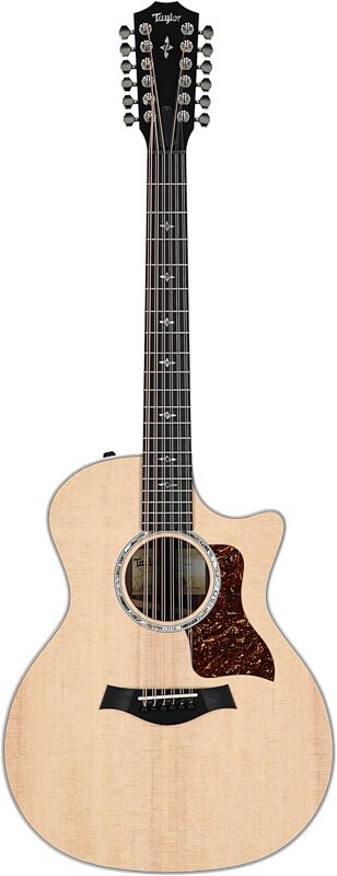 open zoom image for Taylor 454ce Grand Auditorium Cutaway Acoustic-Electric Guitar, 12-String, Natural, Full Straight Front