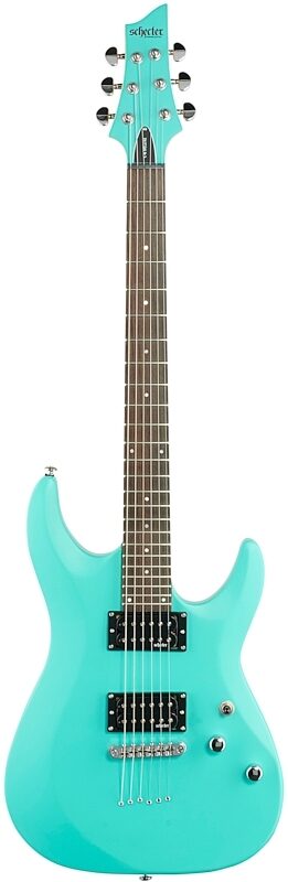 open zoom image for Schecter C-6 Deluxe Electric Guitar, Satin Aqua, Full Straight Front