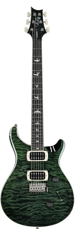 open zoom image for PRS Paul Reed Smith SE Custom 24 Quilt Top Electric Guitar (with Gig Bag), Teal Black, Full Straight Front