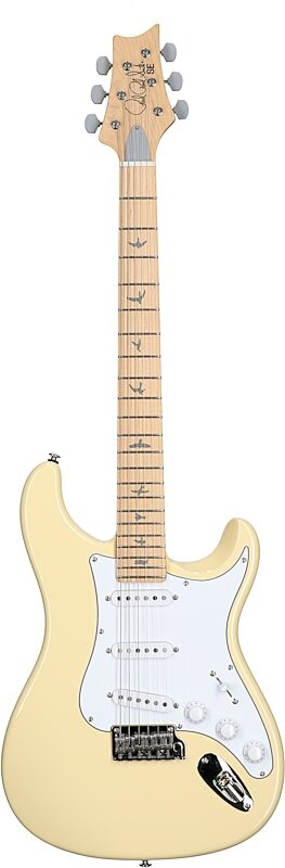 open zoom image for PRS Paul Reed Smith SE Silver Sky Electric Guitar, Maple Fretboard (with Gig Bag), Moon White, Full Straight Front