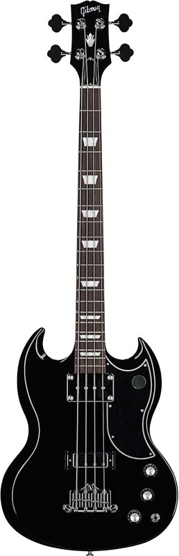 open zoom image for Gibson SG Standard Electric Bass (with Case), Ebony, Full Straight Front