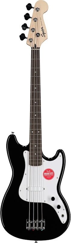 open zoom image for Squier Sonic Bronco Bass Guitar, Laurel Fingerboard, Black, Full Straight Front