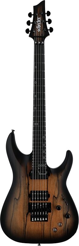 open zoom image for Schecter C-1 FR-S Pale Moon Ebony Electric Guitar, Natural Satin Black Burst, Full Straight Front