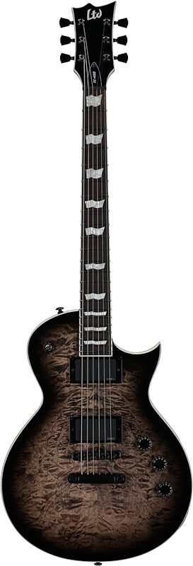 open zoom image for ESP LTD Eclipse EC-400QM Electric Guitar, See-Thru Black Sunburst, Full Straight Front