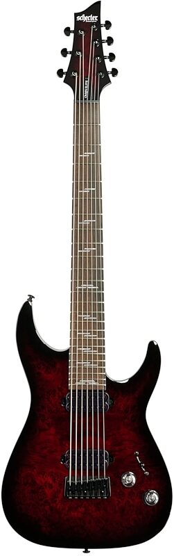 open zoom image for Schecter Omen Elite-7 Electric Guitar, 7-String, Black Cherry Burst, Full Straight Front