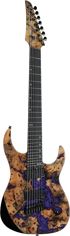 open zoom image for Legator Ninja X7F Multi-Scale Guitar, 7-String, Royal Purple, Full Straight Front