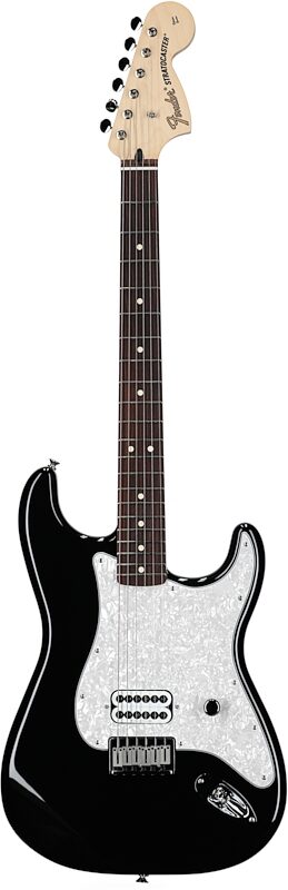 open zoom image for Fender Limited Edition Tom DeLonge Stratocaster (with Gig Bag), Black, Full Straight Front
