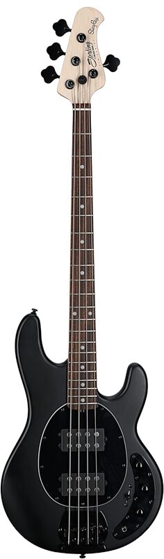 open zoom image for Sterling by Music Man Ray4HH Electric Bass Guitar, Stealth Black, Jatoba Fretboard, Full Straight Front