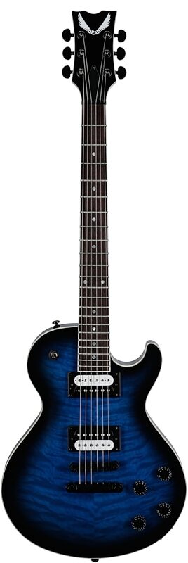 open zoom image for Dean Thoroughbred X-QM Electric Guitar, Transparent Blue, Full Straight Front