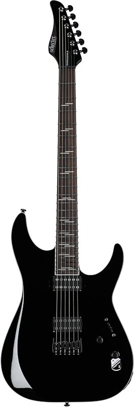 open zoom image for Schecter Reaper 6 Custom Electric Guitar, Gloss Black, Open Box (Very Good), Full Straight Front