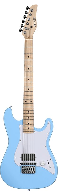 open zoom image for Jamstik Core MIDI Electric Guitar, Sky Blue, Full Straight Front