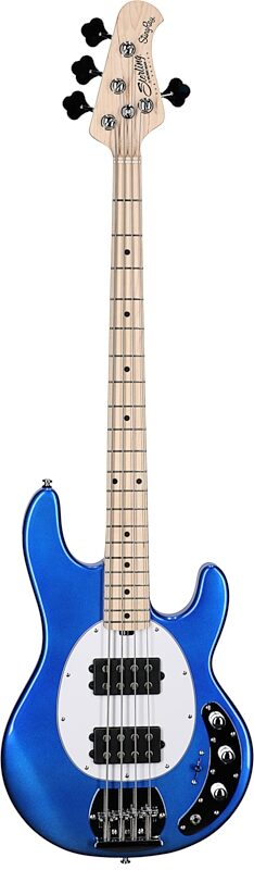 open zoom image for Sterling by Music Man Ray4HH Electric Bass Guitar, Cobra Blue, Hard Maple Fretboard, Full Straight Front