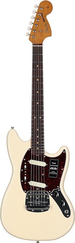 open zoom image for Fender Vintera III Mid 60s Mustang Electric Guitar (with Gig Bag), Olympic White, Rosewood Fretboard, Open Box (Very Good), Full Straight Front