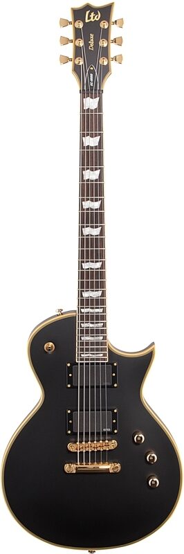 open zoom image for ESP LTD EC-1000 Deluxe Series Electric Guitar, Vintage Black, with EMG Pickups, Full Straight Front