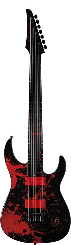 open zoom image for Legator Ninja 7 Slaughter Series Electric Guitar, 7-String, Demolisher Black , Full Straight Front