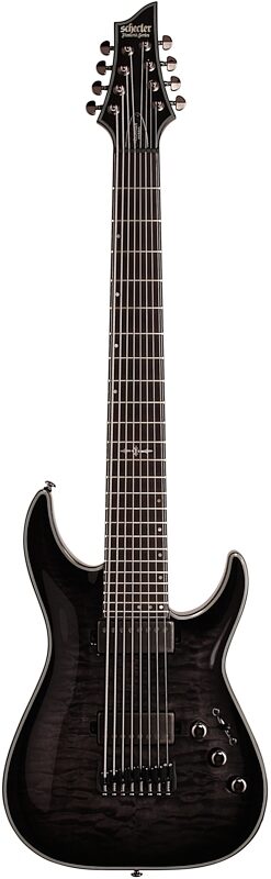 open zoom image for Schecter Hellraiser Hybrid C-8 Electric Guitar, 8-String, Transparent Black Burst, Full Straight Front