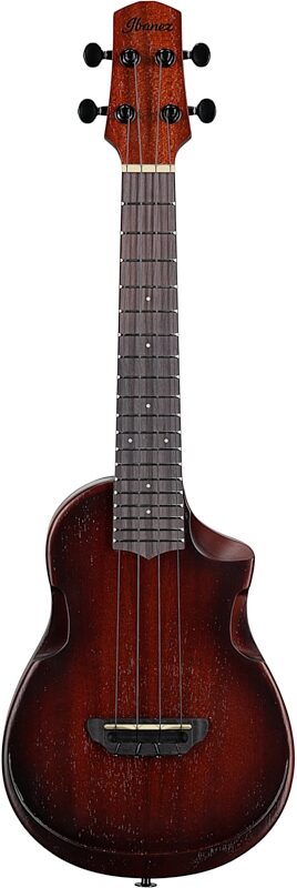 open zoom image for Ibanez AUC14 Concert Ukulele (with Gig Bag), Open Pore Violin Sunburst, Open Box (Very Good), Full Straight Front