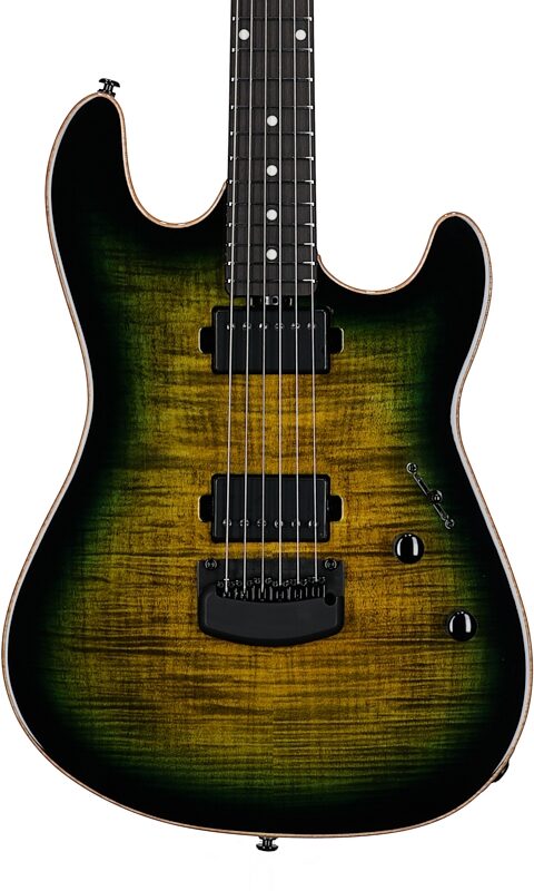 open zoom image for Ernie Ball Music Man Sabre HH Tremolo Electric Guitar, Rosewood Fingerboard (with Mono Gig Bag), Gator Burst, Serial Number H07256, Body Straight Front