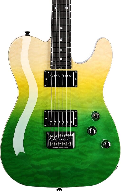 open zoom image for Schecter Japan PT Classic Electric Guitar (with Case), Caribbean Fade Burst, Serial Number J23-01011, Body Straight Front