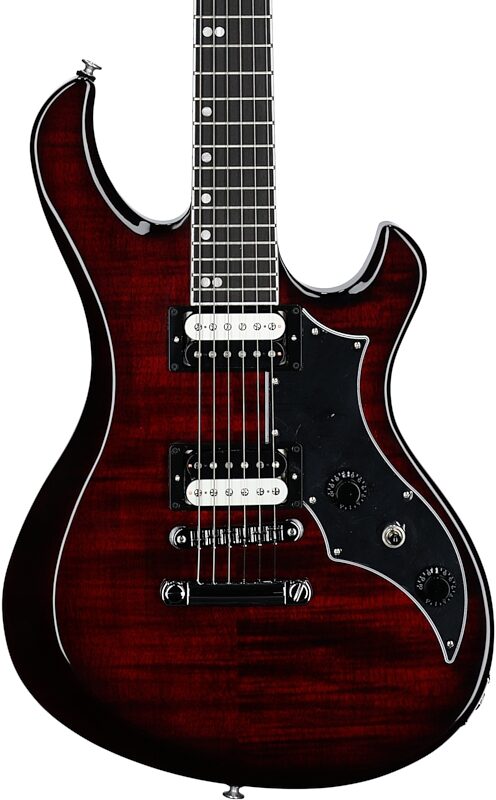 open zoom image for Gibson Victory Figured Top Electric Guitar (with Case), Wine Red, Serial Number 218040068, Body Straight Front