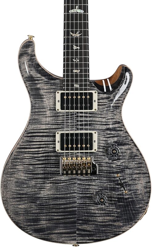 open zoom image for PRS Paul Reed Smith Custom 24 Pattern Thin 10-Top Electric Guitar (with Case), Charcoal, Serial Number 0393796, Body Straight Front