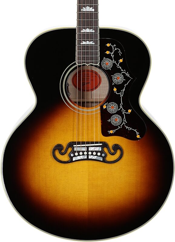 open zoom image for Gibson SJ-200 Original Jumbo Acoustic-Electric Guitar (with Case), Vintage Sunburst, Serial Number 23274007, Body Straight Front