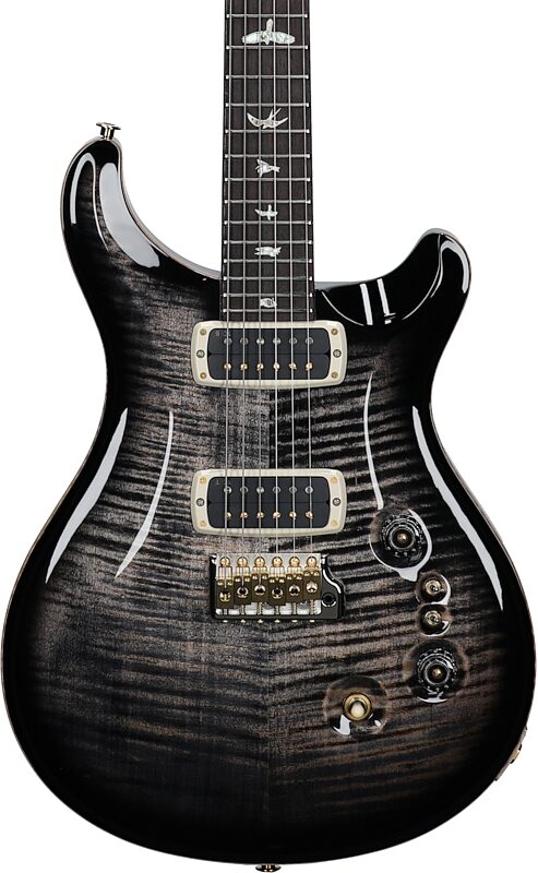 open zoom image for PRS Paul Reed Smith Custom 24-08 10-Top Pattern Thin Electric Guitar (with Case), Charcoal Burst, Serial Number 0399118, Body Straight Front