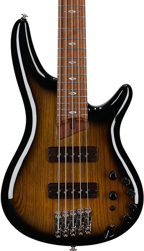 open zoom image for Ibanez SR4505 Prestige Electric Bass, 5-String (with Case), Desert Sunset Burst, Serial Number 210001F2512946, Body Straight Front