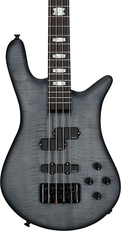 open zoom image for Spector Euro4 LX Electric Bass (with Gig Bag), Black Stain Matte, Serial Number 21NB22527, Body Straight Front