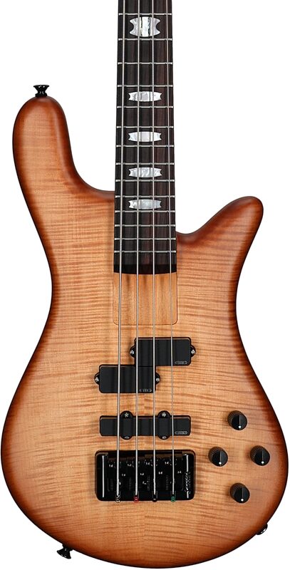 open zoom image for Spector Euro4 LX Bolt-On Bass Guitar (with Gig Bag), Natural Sunburst Matte, Serial Number ]C121NB22566, Body Straight Front
