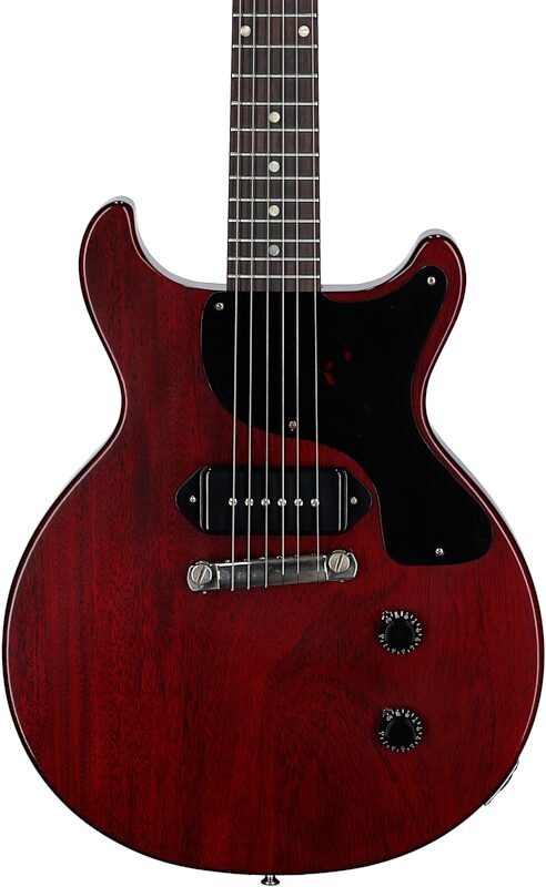 open zoom image for Gibson Custom 1958 Les Paul Junior Double Cut Reissue Electric Guitar (with Case), Cherry, Serial Number 85351, Body Straight Front