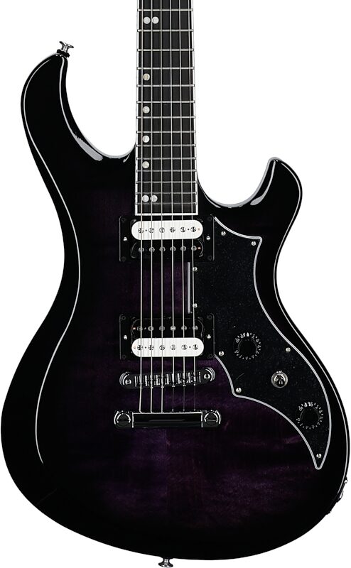 open zoom image for Gibson Victory Figured Top Electric Guitar (with Case), Purple Burst, Serial Number 207350166, Body Straight Front