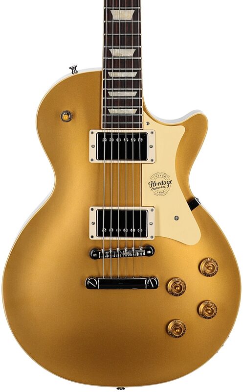 open zoom image for Heritage Custom Core H-150 Plain Top Electric Guitar (with Case), Gold Top, Serial Number HC1250455, Body Straight Front