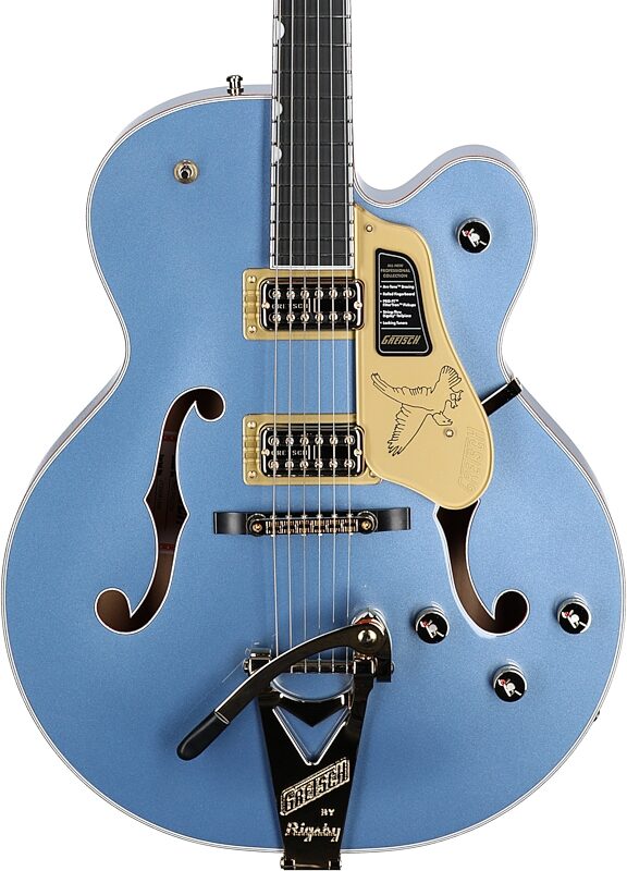 open zoom image for Gretsch Pro Series Falcon Electric Guitar (with Case), Cerulean Smoke, Serial Number JT25041305, Body Straight Front