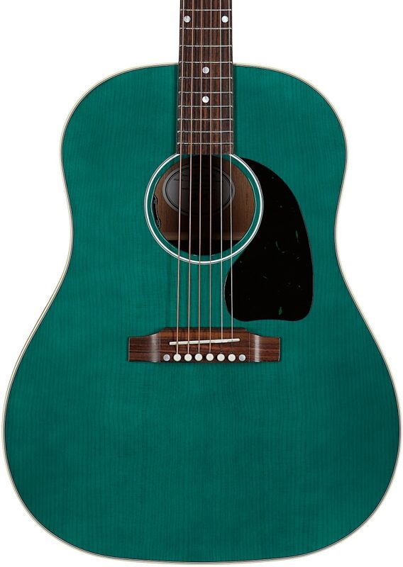 open zoom image for Gibson J-45 Standard Acoustic-Electric Guitar (with Case), Translucent Teal, Serial Number 22045035, Body Straight Front