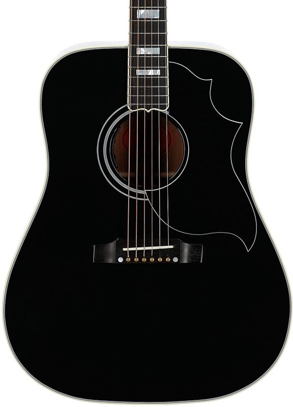 open zoom image for Gibson Hummingbird Custom Acoustic-Electric Guitar (with Case), Ebony, Serial Number 21615033, Body Straight Front