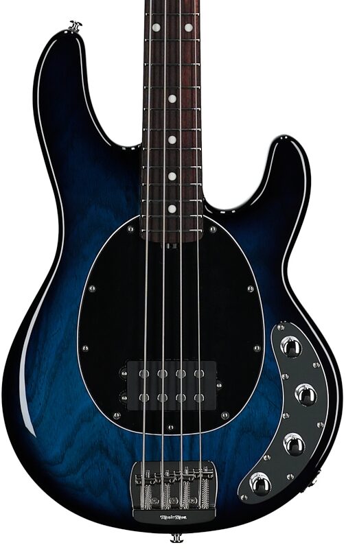 open zoom image for Ernie Ball Music Man StingRay Special Electric Bass (with Mono Case), Pacific Blue Burst, Rosewood Fretboard, Serial Number k08330, Body Straight Front