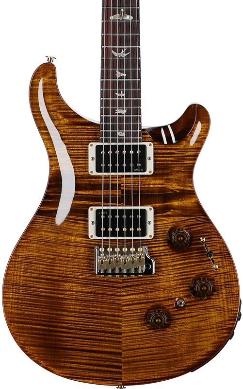 open zoom image for PRS Paul Reed Smith Custom 24 Piezo 10-Top Electric Guitar (with Case), Black Gold, Serial Number 0411531, Body Straight Front