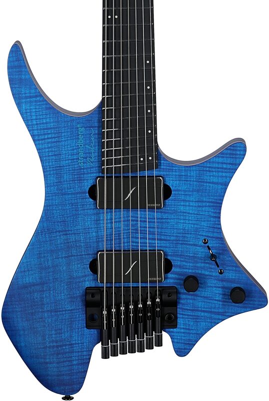 open zoom image for Strandberg Boden Prog NX 7 Electric Guitar, 7-String (with Gig Bag), Deep Blue, Serial Number C2509244, Body Straight Front