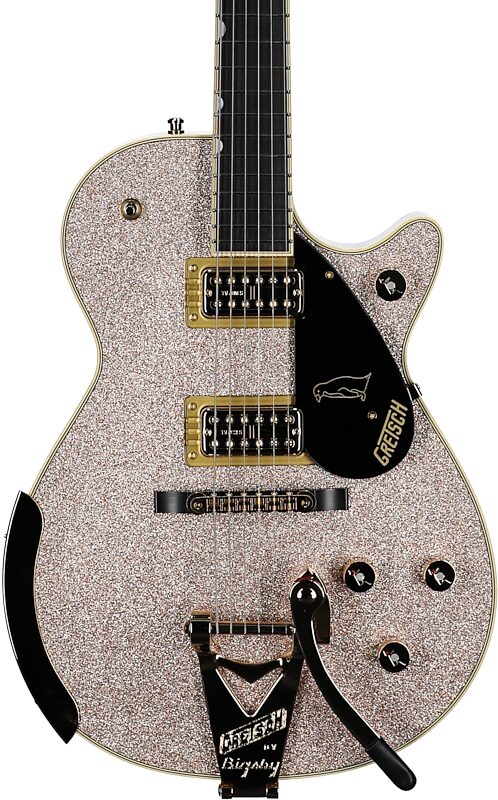 open zoom image for Gretsch Limited Edition Champagne Sparkle Penguin Electric Guitar (with Case), New, Serial Number JT25072372, Body Straight Front