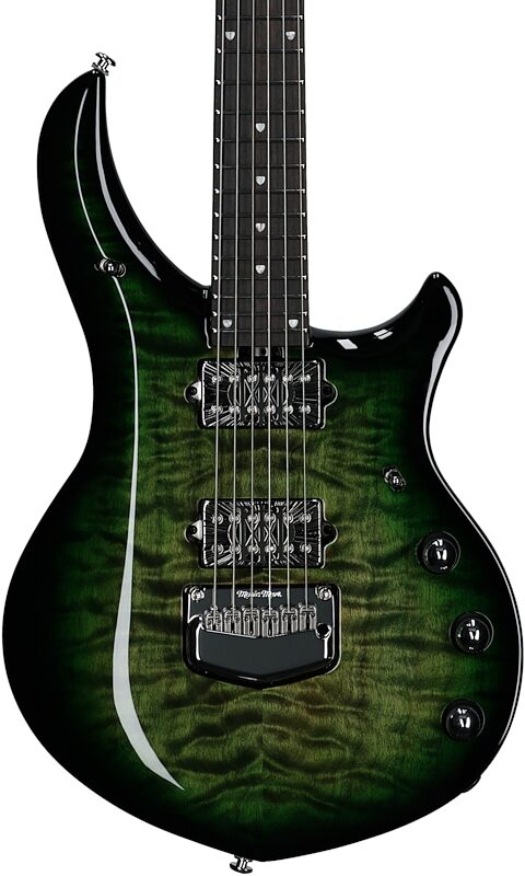 open zoom image for Ernie Ball Music Man John Petrucci Majesty 6 BFR Electric Guitar, Malachite, Serial Number M019000, Body Straight Front