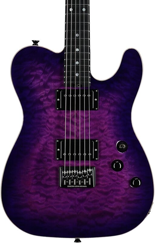 open zoom image for Schecter Japan PT Classic Electric Guitar (with Case), Classic Purple Burst, Serial Number J22-09199, Body Straight Front