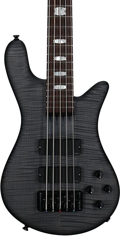 open zoom image for Spector Euro 5 LX Bass Guitar (with Gig Bag), Black Satin Matte, Serial Number ]C121NB22103, Body Straight Front